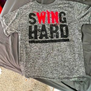 grey swing hard tee